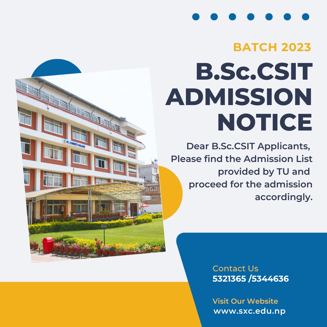 B.Sc.CSIT Admission List 2023